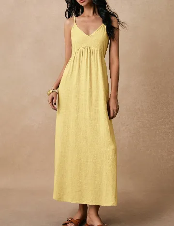 Rochie lunga Poeselle, galben