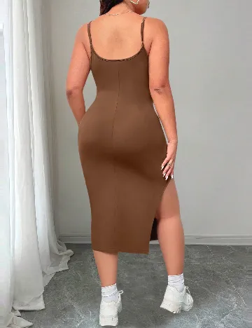 Rochie medie SHEIN CURVE, maro