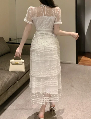 Rochie medie Dazy, alb