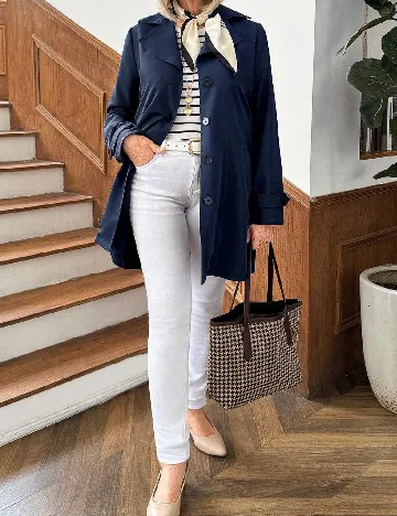 Trench SHEIN, bleumarin