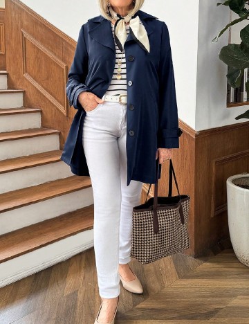 Trench SHEIN, bleumarin