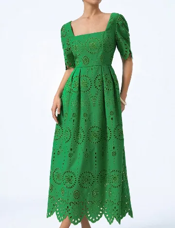 Rochie lunga Aveloria, verde