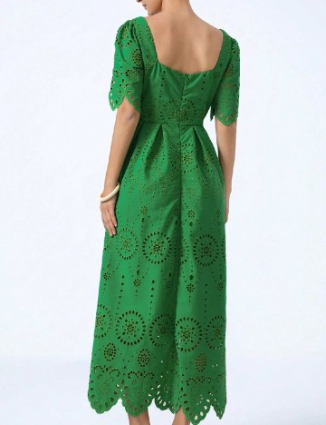 Rochie lunga Aveloria, verde