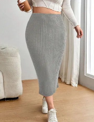 Fusta SHEIN CURVE, gri