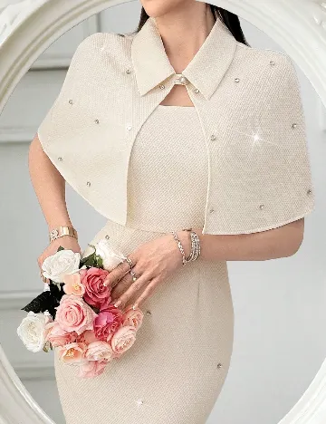 Rochie medie SHEIN, ecru