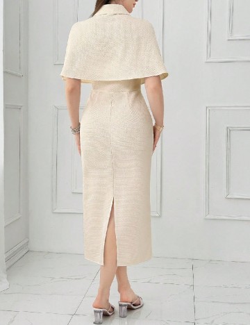 Rochie medie SHEIN, ecru