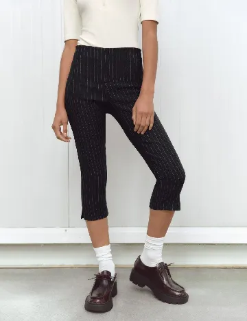 Pantaloni trei sferturi Zara, bleumarin inchis