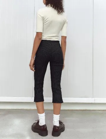 Pantaloni trei sferturi Zara, bleumarin inchis