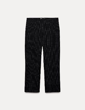 Pantaloni trei sferturi Zara, bleumarin inchis