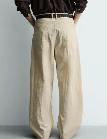 Pantaloni Zara, crem