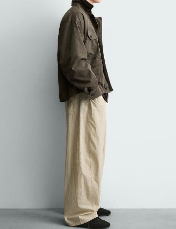 Pantaloni Zara, crem