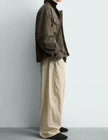 Pantaloni Zara, crem