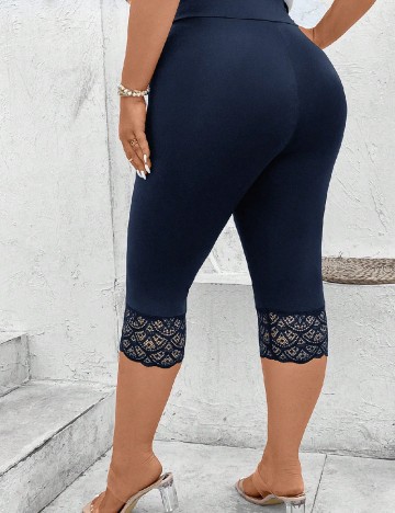 Pantaloni trei sferturi Emery Rose Curve, bleumarin