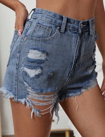 Pantaloni scurti SHEIN, albastru