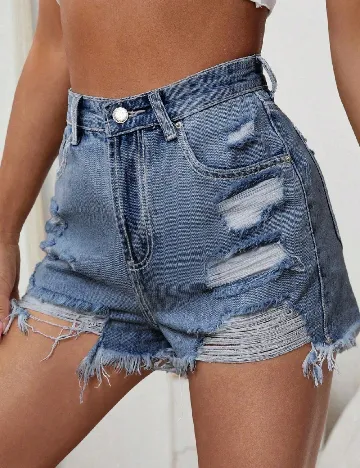 Pantaloni scurti SHEIN, albastru