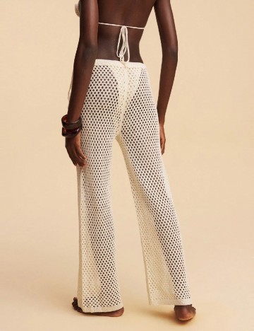 Pantaloni de plaja SHEIN, crem