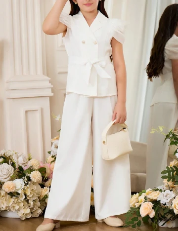 Compleu Shein Kids, alb