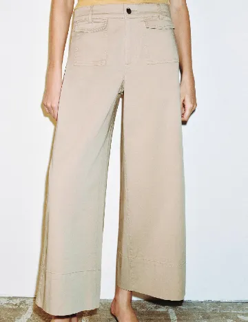 Pantaloni Zara, maro deschis