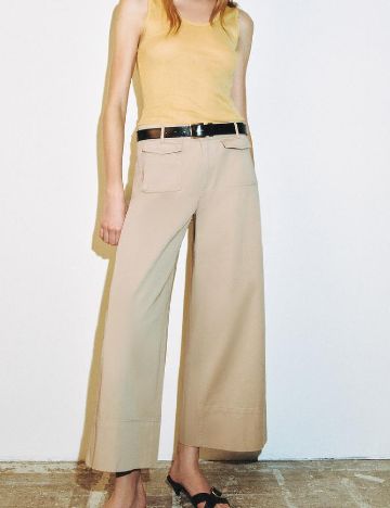 Pantaloni Zara, maro deschis