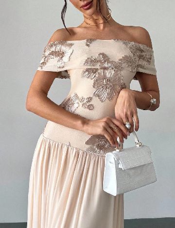 Rochie lunga SHEIN, crem