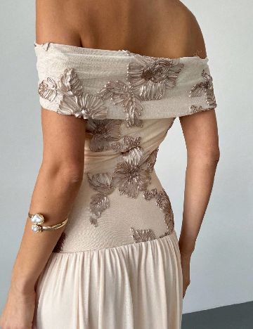 Rochie lunga SHEIN, crem