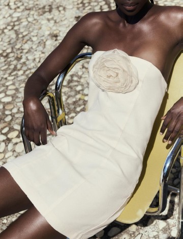 Rochie scurta Zara, ecru