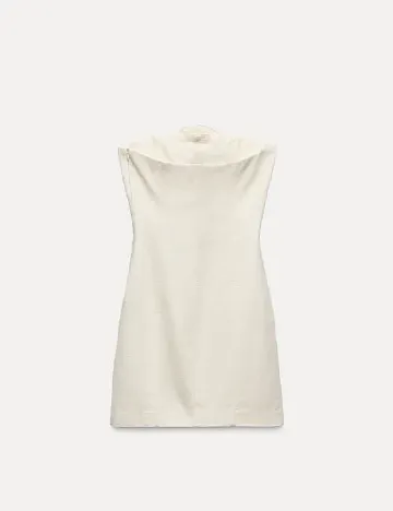 Rochie scurta Zara, ecru