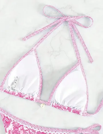Sutien de baie SHEIN, roz/alb