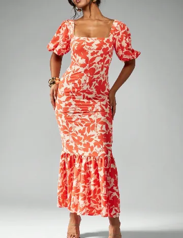 Rochie lunga Missguided, portocaliu/crem