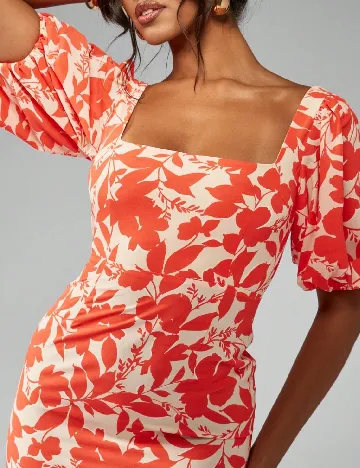 Rochie lunga Missguided, portocaliu/crem