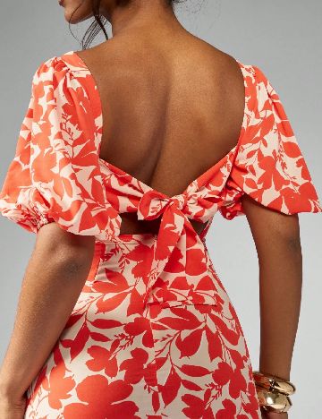 Rochie lunga Missguided, portocaliu/crem