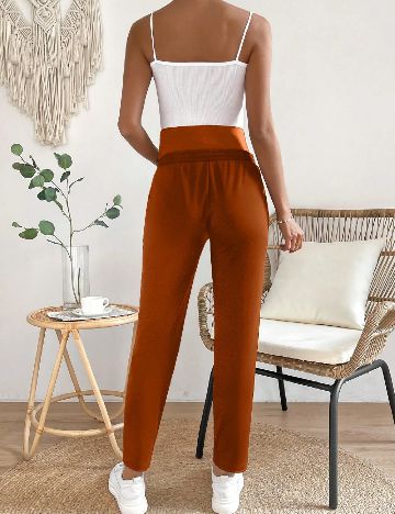 Pantaloni SHEIN Maternity, caramiziu