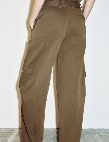 Pantaloni Zara, kaki