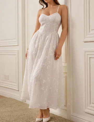 Rochie lunga SHEIN CURVE, ecru