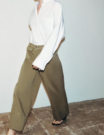 Pantaloni Zara, verde