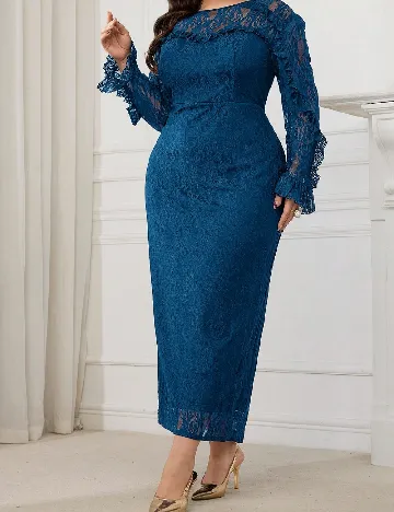 Rochie lunga SHEIN CURVE, albastru