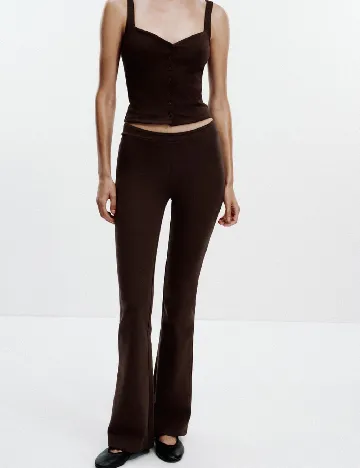 Pantaloni Zara, maro