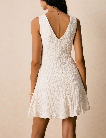 Rochie scurta Poeselle, alb