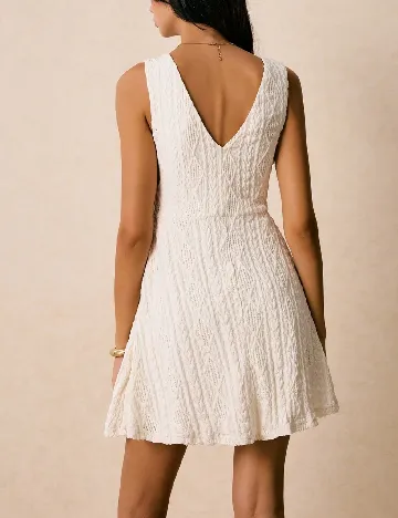 Rochie scurta Poeselle, alb