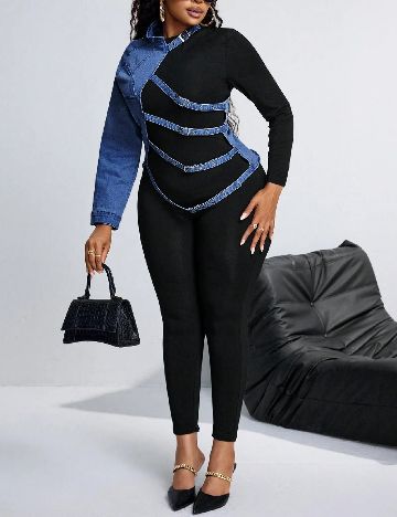 Jacheta SHEIN CURVE, albastru