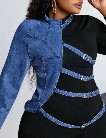 Jacheta SHEIN CURVE, albastru