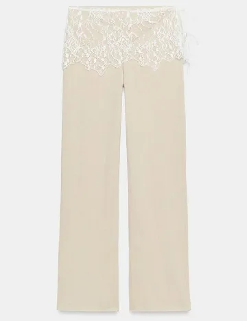 Pantaloni Zara, crem