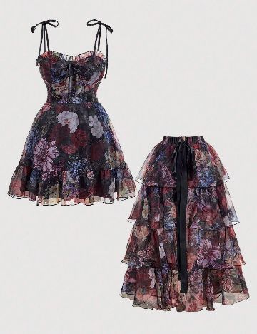 Rochie scurta SHEIN CURVE, floral