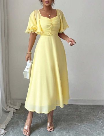 Rochie medie SHEIN, galben