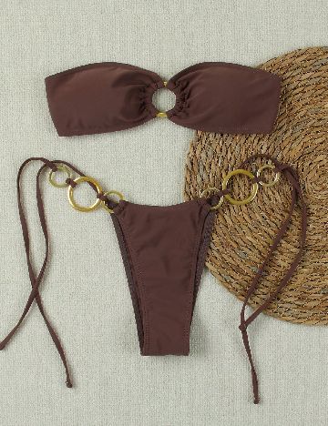 Costum de baie SHEIN, maro