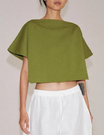 Top Zara, verde