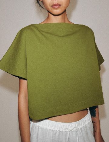 Top Zara, verde