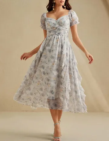 Rochie medie Anewsta, mix culori