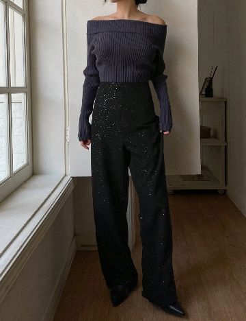 Pantaloni Dazy, negru