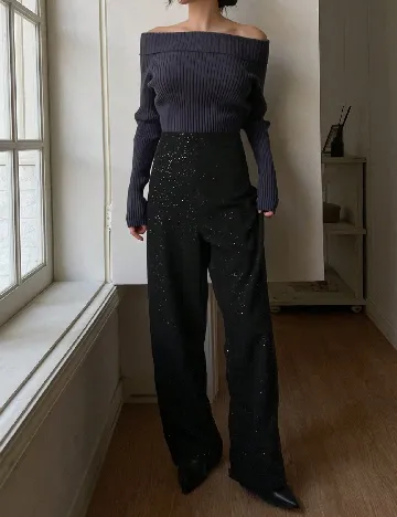 Pantaloni Dazy, negru